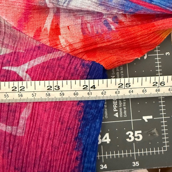 Ali Miles Womens 2X Abstract Tunic Opera Coat Wire Neck Artsy Lagenlook Colorful - Picture 7 of 8